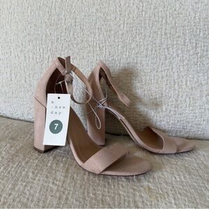 A New Day Women's Nude Block Heel Sandals NWT